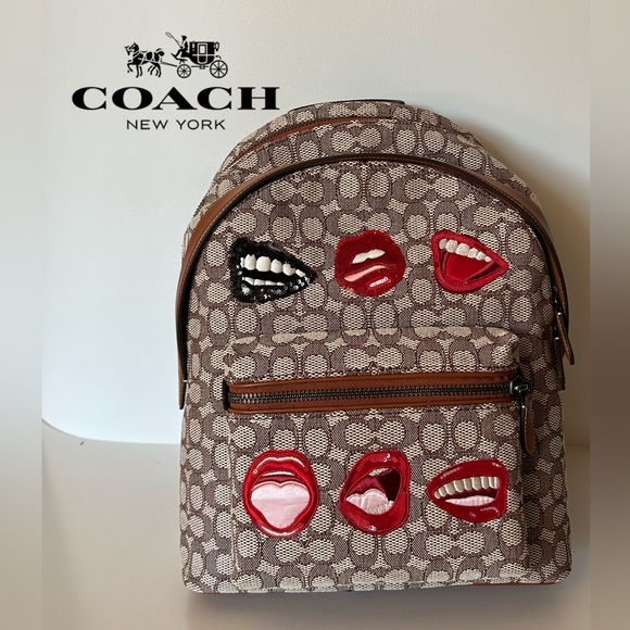 Coach Handbags - NWT Coach X Tom Wesselmann Charter Backpack Signature Textile Jacquard Purse Bag